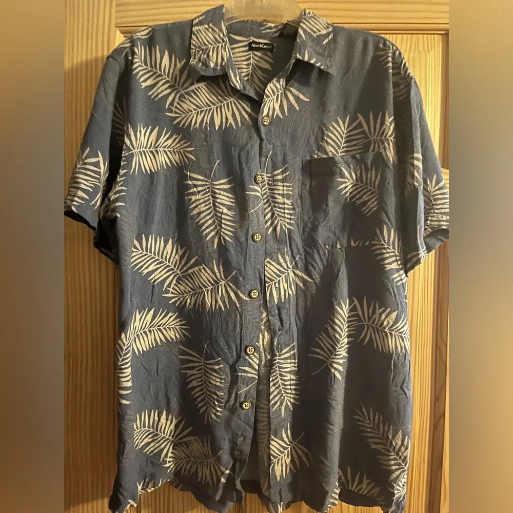 Men's North Crest Tropical Short Sleeve Shirt Size‎ Large